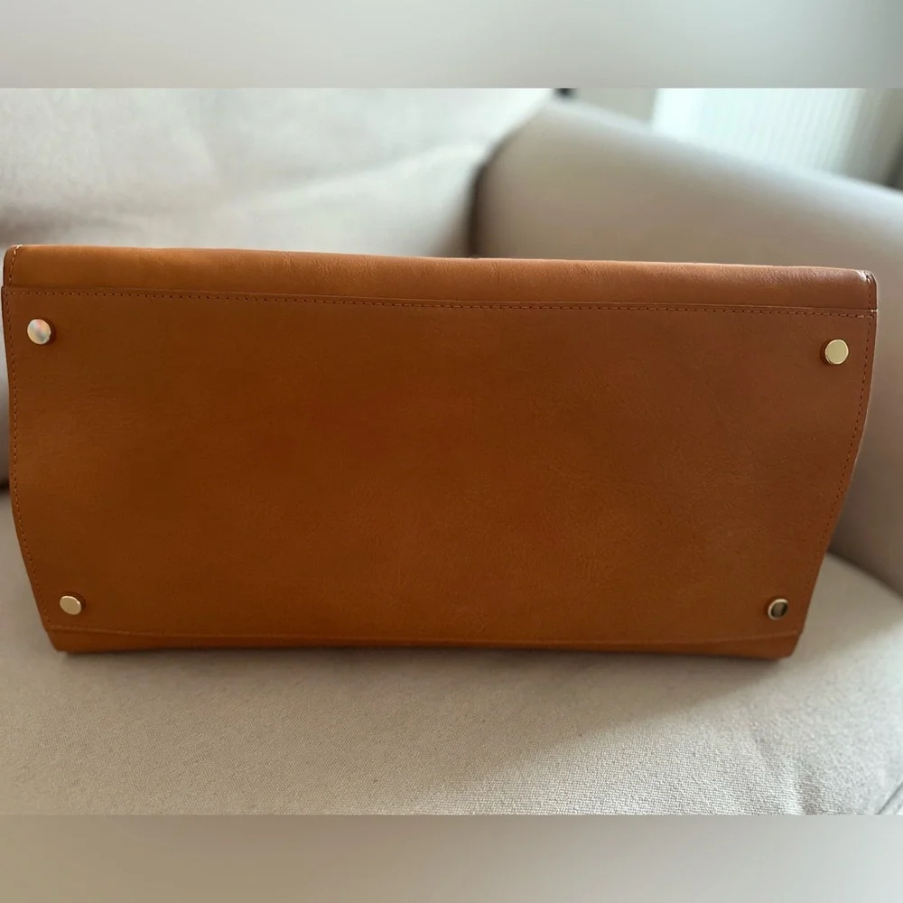 Claudia Firenze Brown Leather Tote Satchel Bag NWT TikTok Viral - Picture 7 of 7